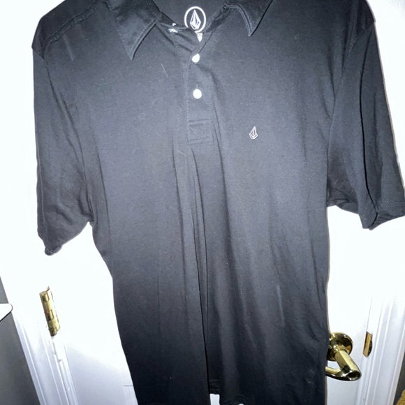 Volcom Classic Black Polo Shirt, Mens Sz L - Picture 1 of 2